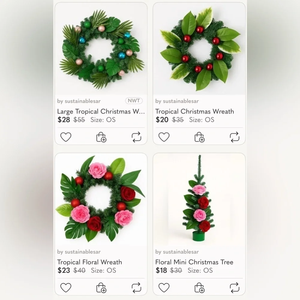 Tropical Christmas Wreath